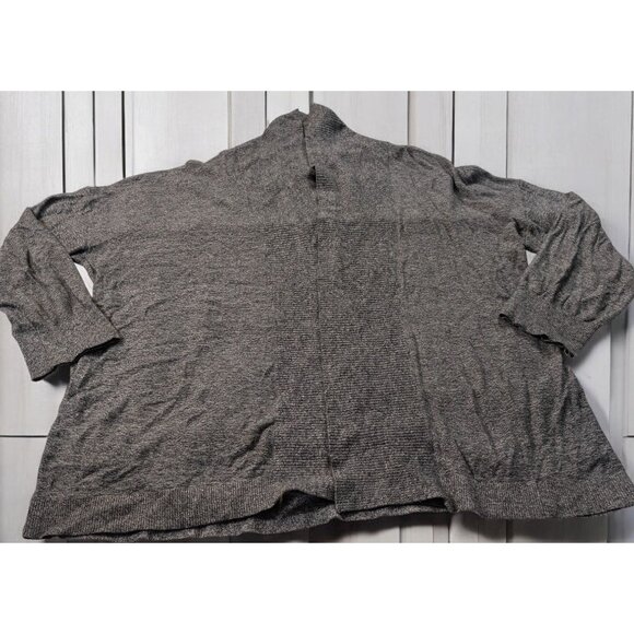 Pure Energy Womens 3X Open Front Heather Gray Cardigan Sweater Lightweight Cover - Picture 1 of 9